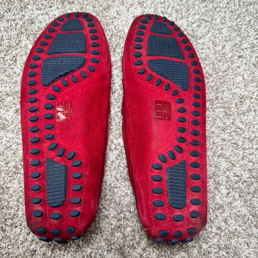Aldo‎ Mens Red Suede Driving Loafers Anchor Bit Slip On Shoes Size 10 US 43 EUR - Picture 9 of 12